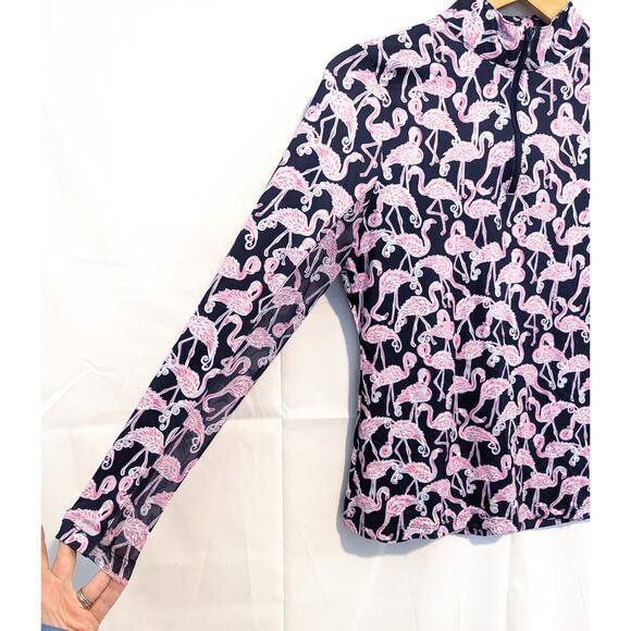 X by Gottex Flamingo Golf Polo Pullover Jacket Size XS - Picture 4 of 7